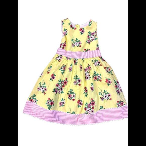 Rare Editions Yellow Floral Dress - Size 6 NWT - Picture 1 of 9